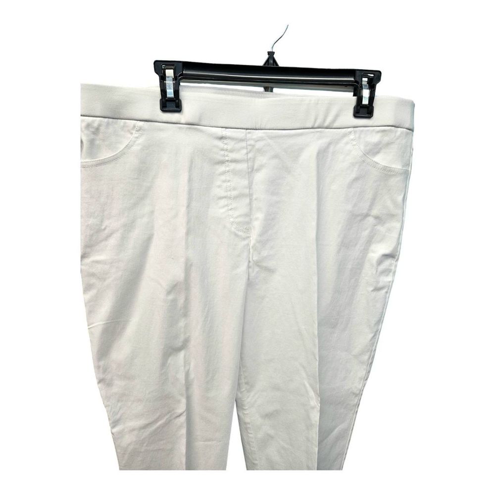 Alfred Dunner White Crop Pants Size 14 Pull On Stretch - Picture 5 of 8